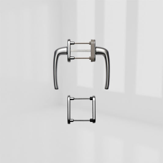 DG58.ER.SS. 92PZ LEVER HANDLE SET FOR FRAMES DOORSBRUSHED STAINLESS STEEL 304 – 2QHB3808