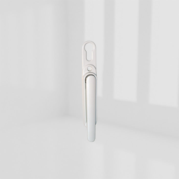 CLEARLINE - LIFT & TURN HANDLE WHITE 9016 CYL HOLE – 4QBF0011