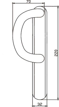 ALPHA PATIO PULL ONLY NO PZ NO LEVER PVD GOLD – 2QHB2035