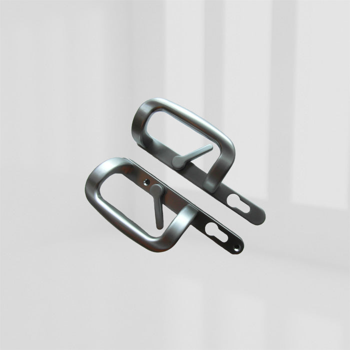 SPARTA PATIO HANDLE LOCKING SAT SILVER PAINTED – 2SDG0566
