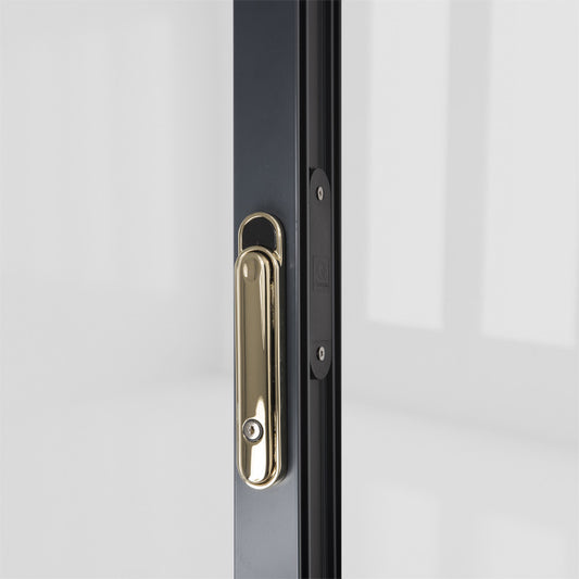 CLEARLINE - CENTREFOLD INT LOCK HANDLE PVD GOLD – 4QBF0063A