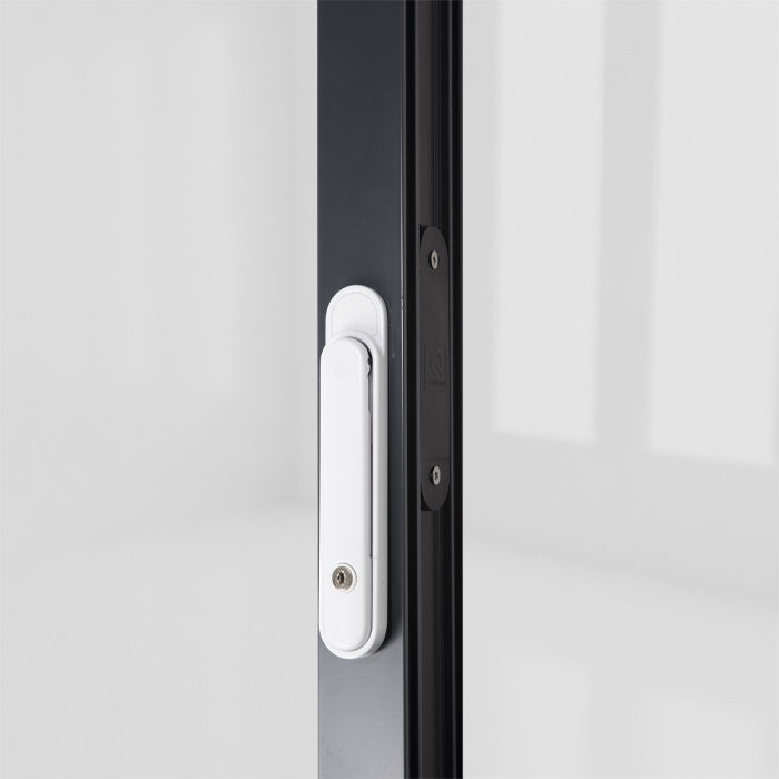 CLEARLINE - CENTREFOLD INT LOCK HANDLE WHITE 9016 – 4QBF0061A